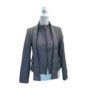 Banana Republic Wool Blend Coat Jacket Zipper Career Size 0